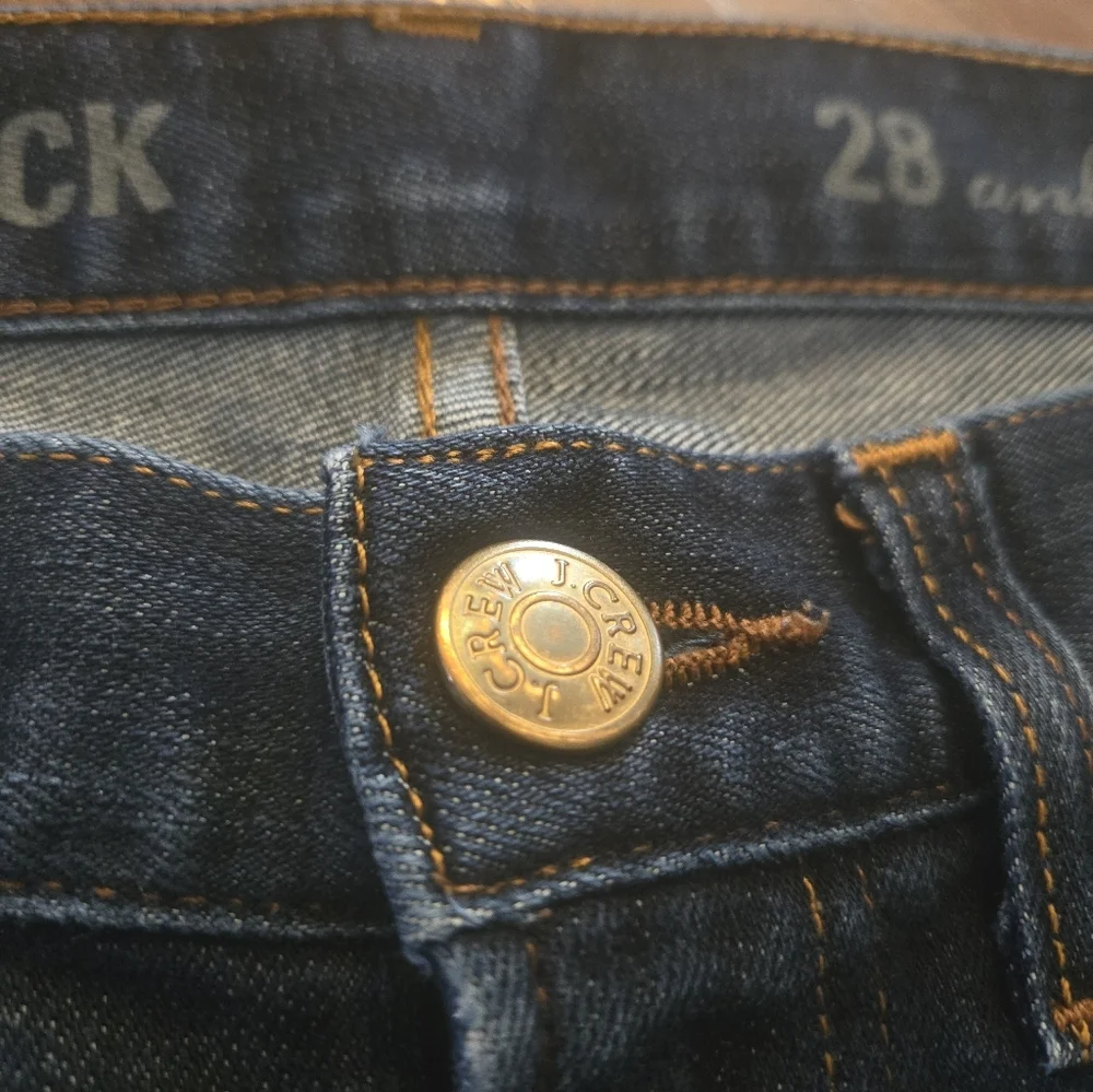 J. Crew Toothpick Ankle Dark Wash Jeans Size 28